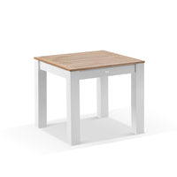 Balmoral 90cm Square Teak Top Aluminium Dining Table