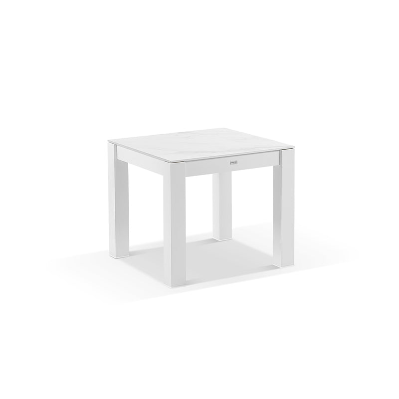 Hugo Outdoor 4 Seater Square Ceramic and Aluminium Dining Table with Kansas Chairs