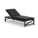 Kansas Outdoor Aluminium Sun Lounge on Wheels in Charcoal