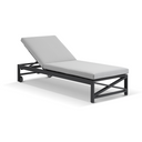 Kansas Outdoor Aluminium Sun Lounge on Wheels in Charcoal