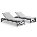 Kansas Outdoor Aluminium Sun Lounge Set on Wheels