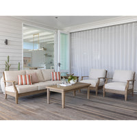 Dakota Outdoor Timber 3+2+1+1 Lounge Set with Coffee Table & Side Table