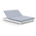 Santorini Aluminium Double Sun Lounge in White