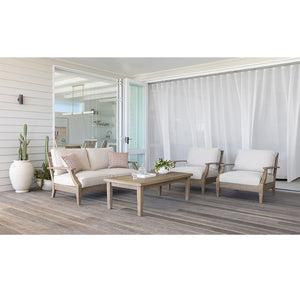 Dakota Outdoor Timber 3+2+1+1 Lounge Set with Coffee Table & Side Table