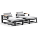 Balmoral Outdoor Aluminium and Teak Timber Daybed Lounge