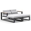 Balmoral Outdoor Aluminium and Teak Timber Daybed Lounge