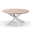 Tuscany Large Round 1.8m Outdoor Aluminium and Teak Top Dining Table