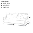 Albany 3 Seater Outdoor Aluminium and Teak Timber Daybed Lounge