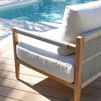 Allora 2.5 Seater Timber and Rope Lounge