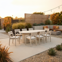 Aria Outdoor 2.4m Ceramic and Aluminium Table with 8 Santorini Dining Chairs