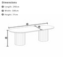 Aria Outdoor 2.4m Ceramic Top Aluminium Dining Table