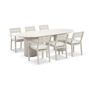 Aria Outdoor 2.4m Ceramic and Aluminium Table with 8 Santorini Dining Chairs