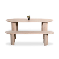 Beaumont Indoor Wooden Dining Table with Bench Seats Setting