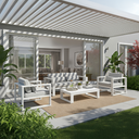 Santorini 2+1+1 Outdoor Aluminium Lounge Set with Coffee Table