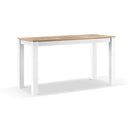 Balmoral Outdoor 2m Rectangle Teak Top Aluminium Bar Table