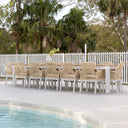 Balmoral 3.55m Outdoor Teak Top Aluminium Table with 12 Hugo Chairs