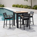 Balmoral 4 Seater Square Aluminium Bar Table with 4 Capri Bar stools