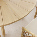 Bangalow Outdoor 1.4m Round Dining Table with 6 Chairs Setting