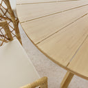 Bangalow Outdoor 1.4m Round Dining Table with 6 Chairs Setting