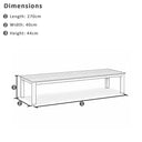 Barbados Outdoor Teak 3m Rectangle Table with 2 Bench Seats