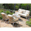 Hugo 3+1+1 Seater Outdoor Aluminium and Rope Lounge Set with Coffee Table