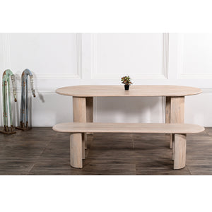 Beaumont Indoor Wooden Dining Table with Bench Seats Setting