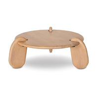 Bowen Indoor Round Timber Coffee Table