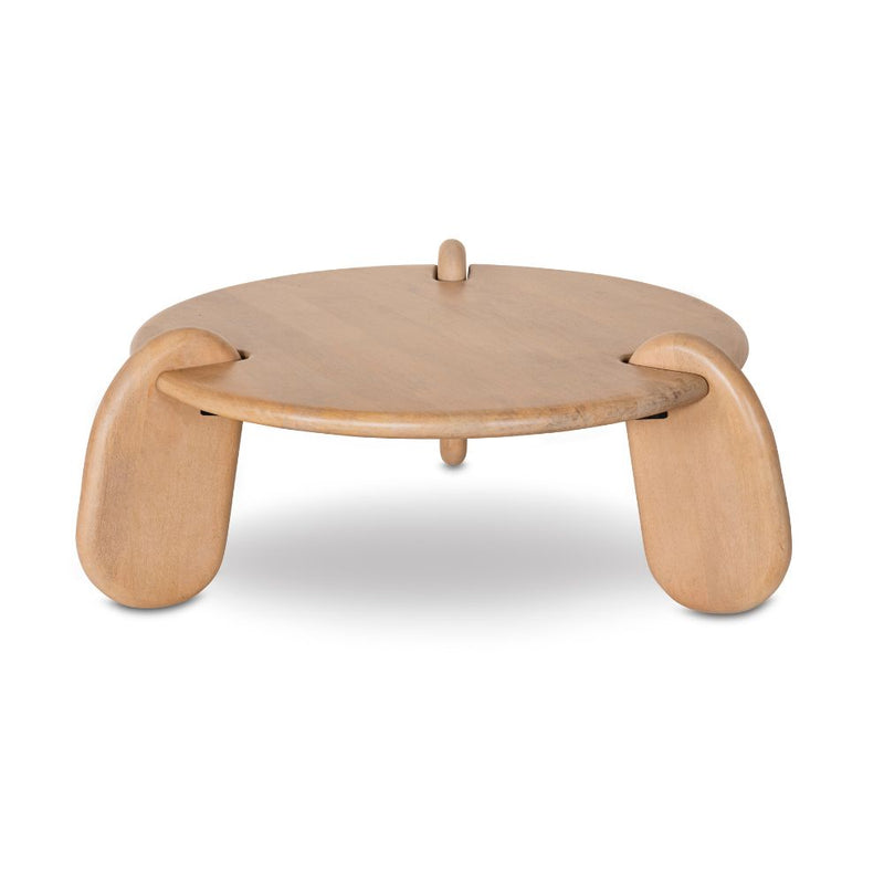 Bowen Indoor Round Timber Coffee Table