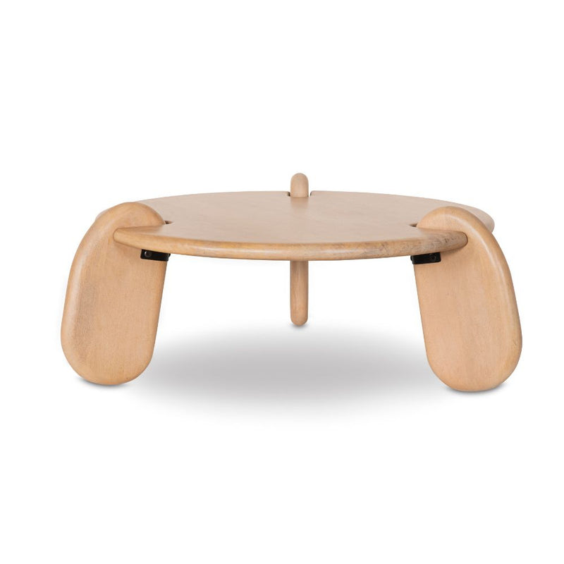 Bowen Indoor Round Timber Coffee Table