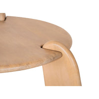 Bowen Indoor Round Timber Side Table