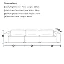 Brighton Indoor 3 Seater Fabric Sofa Lounge with Ottoman