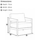 Bronte 3+1+1 Outdoor Teak Look Aluminium with Sunbrella Lounge Setting with Coffee Table