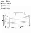 Bronte 3+2+1 Outdoor Teak Look Aluminium with Sunbrella Lounge Setting with Coffee Table