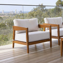Bronte 1 Seater Outdoor Teak Look Aluminium Chair