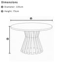 Burleigh Round Indoor Outdoor Concrete Look Dining Setting with Kotara Chairs