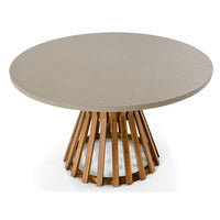 Burleigh Round Indoor Outdoor Concrete Look Dining Table