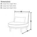 Canggu Outdoor Curved Lounge Setting with Coffee Table Set