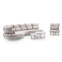 Canggu Outdoor Curved Lounge Setting with Coffee Table Set