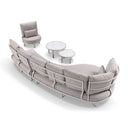 Canggu Outdoor Curved Lounge Setting with Coffee Table Set