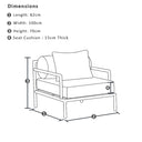 Capella Outdoor Aluminium Lounge Patio Balcony Set with Side Table
