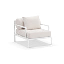 Capella 3+1+1 Outdoor Aluminium Lounge with Coffee Table Set in Sunbrella