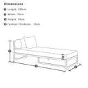 Capella Outdoor Aluminium Single Sun Lounge