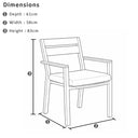 Tuscany Round 1.5m Outdoor Aluminium and Teak Dining Table with 6 Capri Chairs