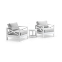 Kansas Outdoor Aluminium Lounge Patio Balcony Set with Side Table
