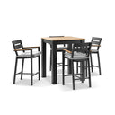 Balmoral 4 Seater Square Aluminium Bar Table with 4 Capri Bar stools