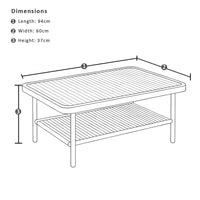 Bangalow 2+1+1 Outdoor Lounge Setting with Coffee Table