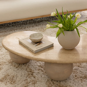 Coral Indoor Travertine Coffee Table