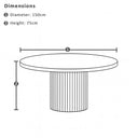 Curl Curl Outdoor 1.5m Round Ceramic Top Dining Table