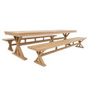 Darlington Outdoor 2.5m Teak Timber Dining Set with Benches