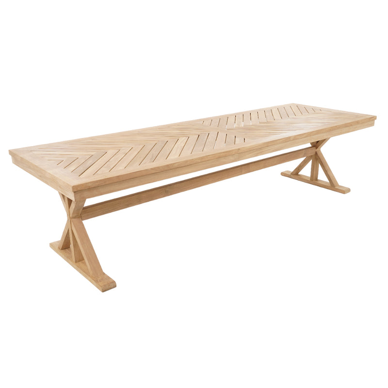 Darlington Outdoor 2.5m Teak Timber Dining Set with Benches